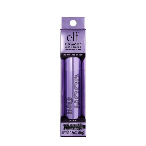 e.l.f Big Mood Mascara Mega Volume & Lifting Mascara Pitch Black 0.3 fl Oz - Picture 2 of 10